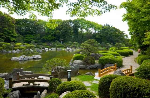 오호리 공원 일본정원
