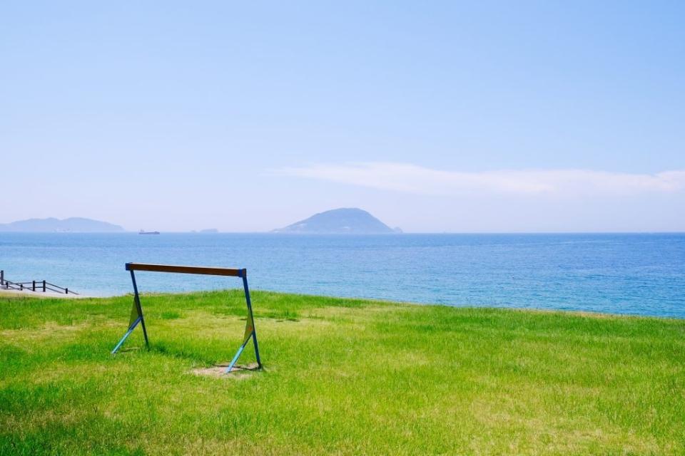 시카노시마에서 본 아름다운 만의 경관