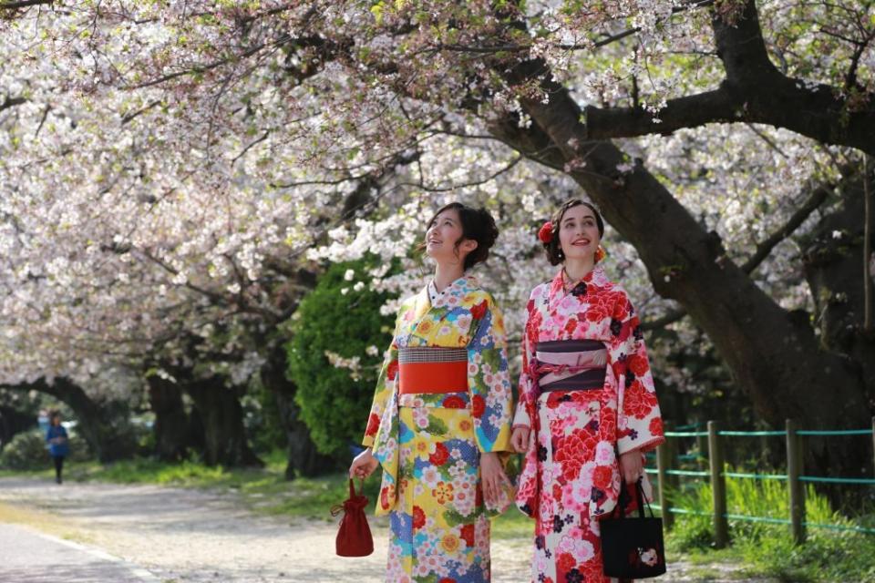 Kimono can be purchased or rented at Mayu no Yakata