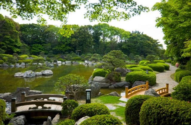 오호리 공원 일본정원